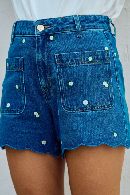 SHORT SADIE DENIM MARGUERITES