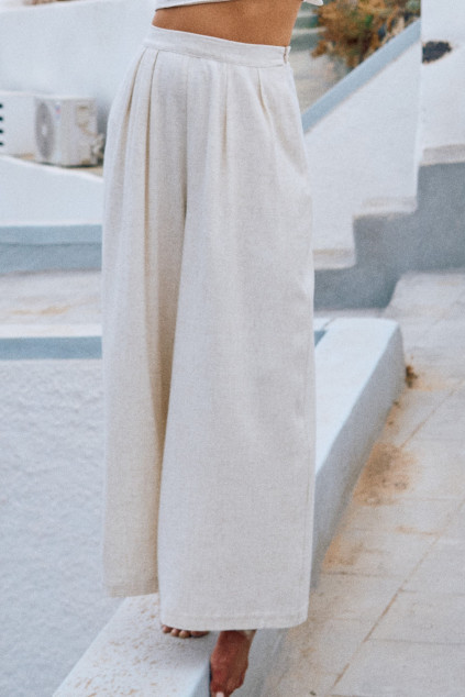 BEIGE LINEN PANTS