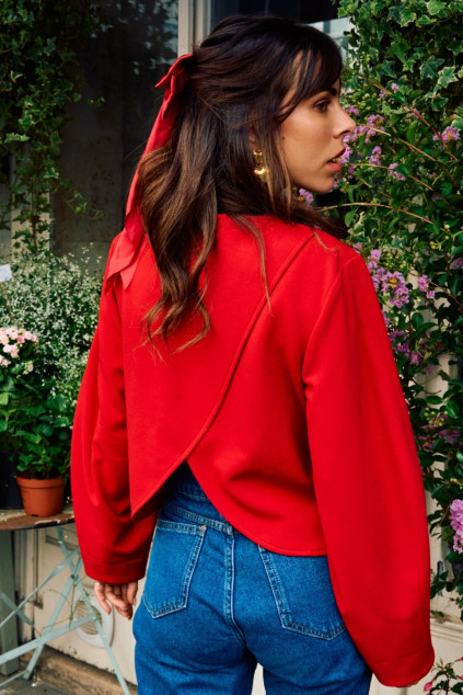 BOSSIA SCUBA BLOUSE RED