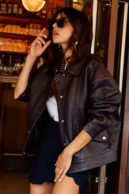 BROWN LEATHER JACKET