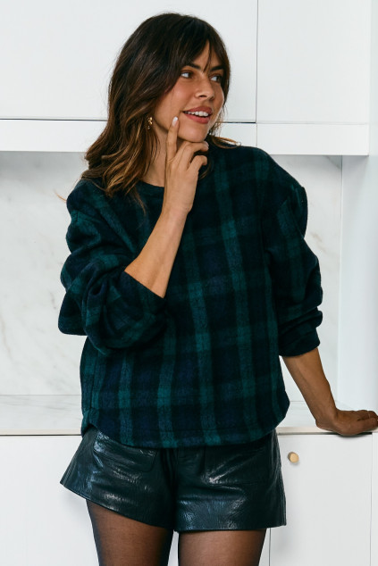 BALTIMORE MARINE TARTAN BLOUSE