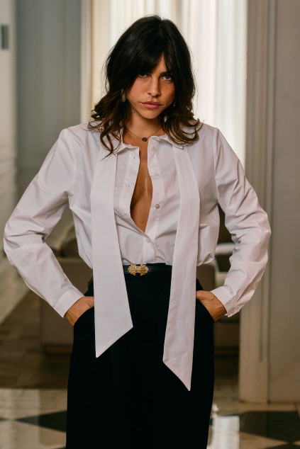 BURAK WHITE COTTON BLOUSE