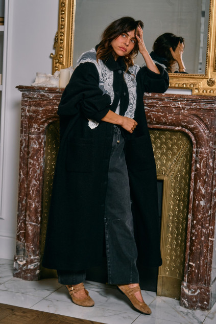 MATEO WOOL COAT BLACK