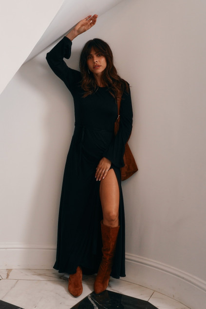 REVA JERSEY DRESS BLACK