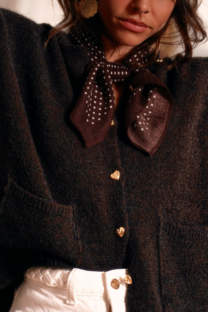 ALEXIS KNIT VEST CHOCOLATE