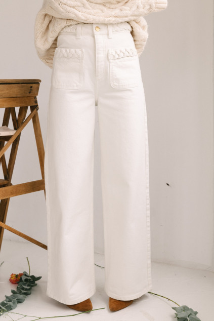 DENIM DINO BLANC